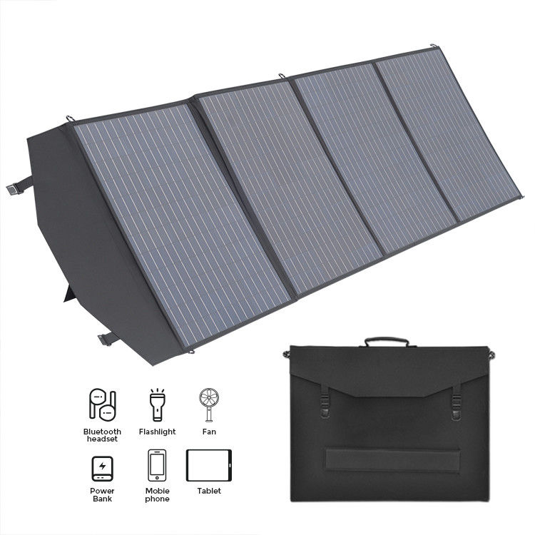 Портативная 200w 220w гибкая складная солнечная панель с HDPE пластиковой ручкой и наземным стойкой